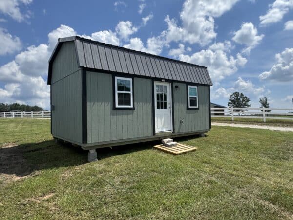 12x20 Premier Lofted Cabin. (Finished)
